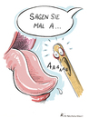 Cartoon: Aaah... (small) by Riemann tagged zunge,spatel,arzt,doktor,untersuchung,medizin,krank,patient,cartoon,george,riemann