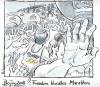Cartoon: Press Hurdle Marathon (small) by Riemann tagged china,olympia,censorship,oppression,freedom,politics,zensur,sport,police