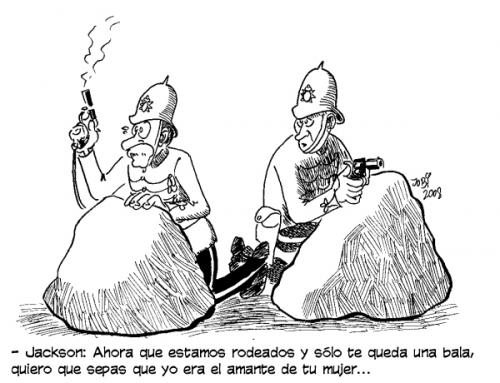 Cartoon: La hora de la verdad (medium) by jobi_ tagged war,colonialism,,la