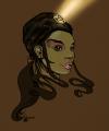 Cartoon: Gypsy Head 1 (small) by halltoons tagged gypsy,manga,portrait,woman,girl,occult
