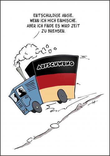 Cartoon: Es geht bergab. (medium) by luftzone tagged karikatur,politik,angela,merkel,deutschland,aufschwung,abschwung,berg,lkw,aufschwung,abschwung,lkw,berg,politik,angela merkel,cdu,reden,redenschwinger,deutschland,wirtschaft,bergab,bergauf,inflation,arbeitlosigkeit,arbeitslosenzahl,arbeitslosenquote,konkurs,insolvenz,marktwirtschaft,kapitalismus,markt,handel,geld,erwerb,profit,verlust,einnahme,ausgabe,beschäftigung,globalisierung,ausbeutung,demokratie,entfremdung,export,finanzwesen,freie marktwirtschaft,freiheit,geldwirtschaft,import,industrialisierung,konkurrenzkampf,konsum,konsumgesellschaft,liberalisierung,selbstverwirklichung,wettbewerb,angela,merkel,freie