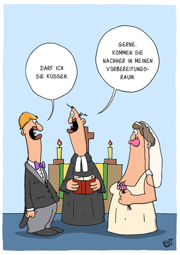 Cartoon: Küssen (medium) by luftzone tagged thomas,luft,cartoon,lustig,kuss,küssen,trauung,hochzeit,vermählung,pastor,kirche,thomas,luft,cartoon,lustig,kuss,küssen,trauung,hochzeit,vermählung,pastor,kirche