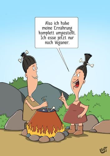 Cartoon: Veganer (medium) by luftzone tagged thomas,luft,cartoon,lustig,essen,ernährung,veganer,kannibale,kannibalismus,kessel,frauen,frau,steinzeit,geschichte,thomas,luft,cartoon,lustig,essen,ernährung,veganer,kannibale,kannibalismus,kessel,frauen,frau,steinzeit,geschichte