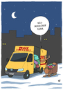 Cartoon: Neumodischer Kram (small) by luftzone tagged cartoon,humor,thomas,luft,lustig,dhl,pakete,geschenke,elch,weihnachten