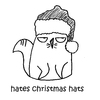 Cartoon: One Cats Thoughts (small) by DebsLeigh tagged cat cartoon feline animal christmas hat cute