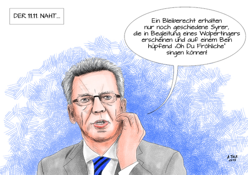 Cartoon: Alles klar !? (medium) by Ago tagged thomas,de,maiziere,cdu,innenminister,flüchtingskrise,syrien,bürgerkrieg,flucht,migration,zuzug,asylrecht,bleiberecht,familien,nachzug,einschränkungen,diskussion,verschärfung,ablehnung,koalition,spd,cartoon,karikatur,thomas,de,maiziere,cdu,innenminister,flüchtingskrise,syrien,bürgerkrieg,flucht,migration,zuzug,asylrecht,bleiberecht,familien,nachzug,einschränkungen,diskussion,verschärfung,ablehnung,koalition,spd,cartoon,karikatur