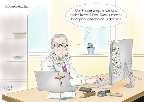 Cartoon: Cyberattacke (medium) by Ago tagged cyberattacke,cyberangriff,weltweit,cyberkriminalität,hacker,angriff,trojaner,lösegeld,malware,wanna,cry,computer,it,forderungen,schaden,england,krankenhäuser,renault,deutche,bahn,bundesinnenminister,thomas,de,maziere,regierungsnetze,geschützt,schutz,bsi,vampire,knoblauch,pflock,hammer,kreuz,politik,wirtschaft,karikatur,cartoon,illustration,tale,agostino,natale,cyberattacke,cyberangriff,weltweit,cyberkriminalität,hacker,angriff,trojaner,lösegeld,malware,wanna,cry,computer,it,forderungen,schaden,england,krankenhäuser,renault,deutche,bahn,bundesinnenminister,thomas,de,maziere,regierungsnetze,geschützt,schutz,bsi,vampire,knoblauch,pflock,hammer,kreuz,politik,wirtschaft,karikatur,cartoon,illustration,tale,agostino,natale