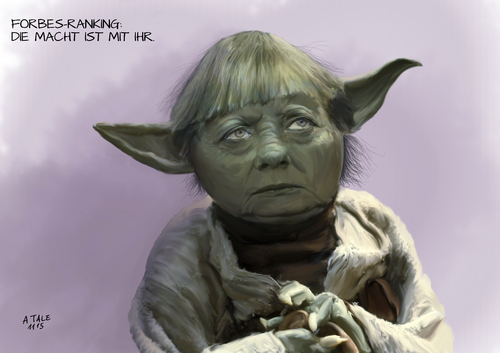 Cartoon: Die Macht ist mit ihr (medium) by Ago tagged porträt,karikatur,persiflage,floskel,zitat,redewendung,die,mit,sei,macht,jedi,wars,star,yoda,zwei,platz,obama,putin,merkel,persönlichkeiten,politiker,einflussreichste,ranking,liste,forbes,forbes,liste,ranking,einflussreichste,politiker,persönlichkeiten,merkel,putin,obama,platz,zwei,yoda,star,wars,jedi,macht,sei,mit,die,redewendung,zitat,floskel,persiflage,karikatur,porträt