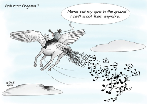 Cartoon: Getunter Pegasus (medium) by Ago tagged bob,dylan,literatur,literaturnobelpreis,2016,feuilleton,diskussion,beschwerden,kritik,schriftsteller,dichter,nur,wortkunst,wort,sprache,ohne,musik,folksänger,folk,rock,pop,barde,songs,musiker,komponist,lyriker,lieder,liedtexte,lyrics,poetisch,kryptisch,stimmungsvoll,lyrisch,gedichte,usa,idol,star,stimme,der,generation,pegasus,geflügeltes,pferd,sinnbild,muse,poeten,auspuff,verstärker,tuning,karikatur,cartoon,illustration,tale,agostino,natale,bob,dylan,literatur,literaturnobelpreis,2016,feuilleton,diskussion,beschwerden,kritik,schriftsteller,dichter,nur,wortkunst,wort,sprache,ohne,musik,folksänger,folk,rock,pop,barde,songs,musiker,komponist,lyriker,lieder,liedtexte,lyrics,poetisch,kryptisch,stimmungsvoll,lyrisch,gedichte,usa,idol,star,stimme,der,generation,pegasus,geflügeltes,pferd,sinnbild,muse,poeten,auspuff,verstärker,tuning,karikatur,cartoon,illustration,tale,agostino,natale