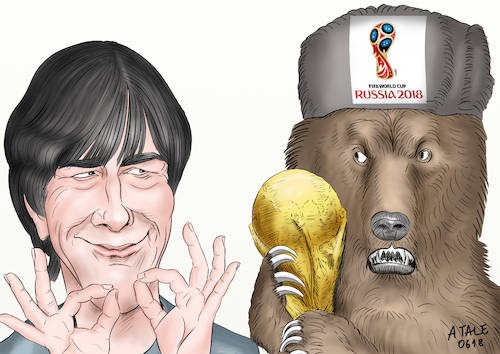 Cartoon: Her mit dem Pott (medium) by Ago tagged wm,weltmeisterschaft,fußball,2018,russland,turnierbeginn,deutschland,spiel,vorrunde,mexico,joachim,jogi,löw,bär,tatzen,pokal,fifa,cup,symbol,entreißen,gewinnen,weltmeister,titel,verteidigen,sport,karikatur,cartoon,pressezeichnung,illustration,tale,agostino,natale,wm,weltmeisterschaft,2018,russland,turnierbeginn,deutschland,spiel,vorrunde,mexico,joachim,jogi,löw,bär,tatzen,pokal,fifa,cup,symbol,entreißen,gewinnen,weltmeister,titel