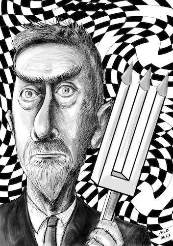 Cartoon: MC Escher (medium) by Ago tagged mc,escher,niederländer,zeichner,künstler,grafiker,optische,täuschungen,perspektivische,verzerrungen,trugbilder,vexierbilder,verrätselt,paradox,illusionen,mathematik,geometrie,unmöglicher,dreizack,runder,geburtstag,karikatur,caricature,gesicht,porträt,bild,cartoon,pressezeichnung,illustration,ago,agostino,natale,mc,escher,niederländer,zeichner,künstler,grafiker,optische,täuschungen,perspektivische,verzerrungen,trugbilder,vexierbilder,verrätselt,paradox,illusionen,mathematik,geometrie,unmöglicher,dreizack,runder,geburtstag,karikatur,caricature,gesicht,porträt,bild,cartoon,pressezeichnung,illustration,ago,agostino,natale