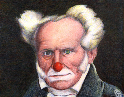 Cartoon: Schopenhauer (medium) by Ago tagged caricature,portrait,porträt,pessimist,clown,philosophy,philosoph,schopenhauer,arthur