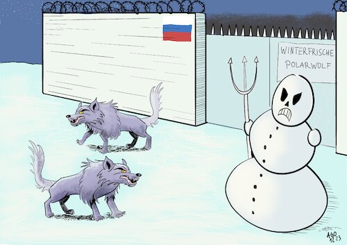 Cartoon: Straflager Polarwolf (medium) by Ago tagged russland,präsident,putin,kremlkritiker,oppositionspolitiker,nawalny,inhaftiert,strafkolonie,gulag,polarregion,arktis,polarwolf,politik,caricature,karikatur,cartoon,pressezeichnung,illustration,ago,agostino,natale,russland,präsident,putin,kremlkritiker,oppositionspolitiker,nawalny,inhaftiert,strafkolonie,gulag,polarregion,arktis,polarwolf,politik,caricature,karikatur,cartoon,pressezeichnung,illustration,ago,agostino,natale