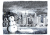 Cartoon: Snowzilla (small) by Ago tagged blizzard,ausnahmezustand,chaos,schneechaos,schnee,wetterextreme,schneesturm,kälte,unwetter,winter,usa,nordost,amerika,new,york,schneemann,freiheitsstatue,wetter,extreme,klima,klimawandel,natur,cartoon,karikatur