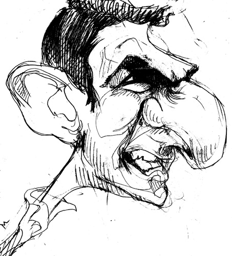 Cartoon: Eric Cantona (medium) by Andyp57 tagged caricature,pen