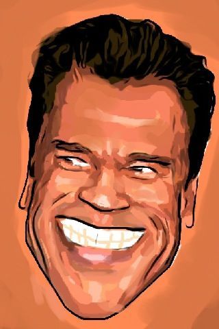 Cartoon: Drawing Arnold Schwarzenegger (medium) by jit tagged drawing,arnold,schwarzenegger,caricature,with,iphone
