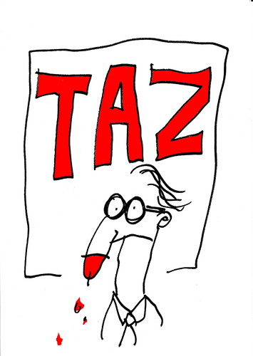 Cartoon: Kai Diekmann (medium) by Eliasbeth Hauck tagged kai,diekmann,karikatur,taz