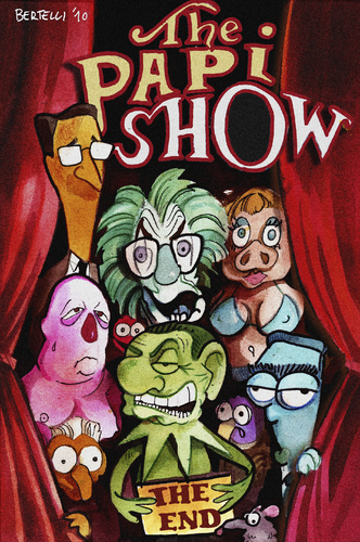 Cartoon: Papi show (medium) by matteo bertelli tagged berlusconi,show,end,bertelli,silvio berlusconi,italien,kariakturen,kariakturenn,politiker,muppets show,silvio,berlusconi,muppets,show