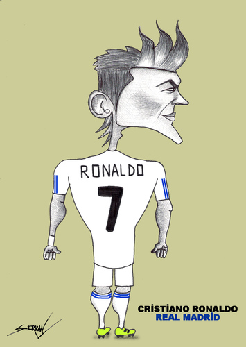 Cartoon: RONALDO (medium) by serkan surek tagged surekcartoons