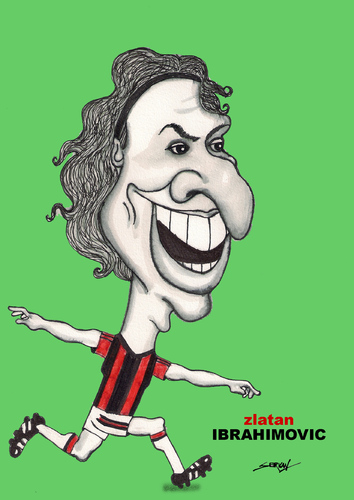 Cartoon: ZLATAN IBRAHIMOVIC (medium) by serkan surek tagged surekcartoons