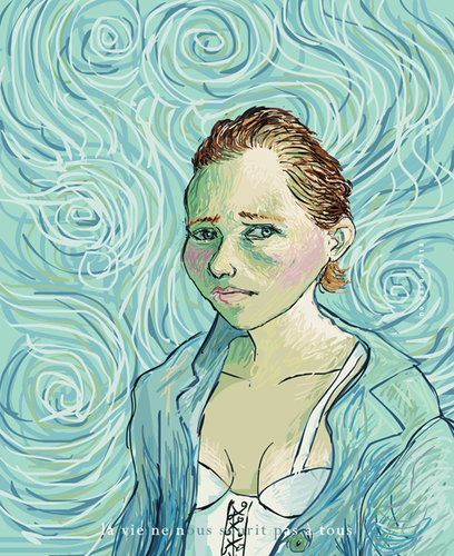 Cartoon: La vie ne nous sourit pas a tous (medium) by noparainnita tagged van,gogh,lesbian,portrait,painter,1889,homage,no,para,innita