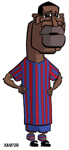 Cartoon: FC Barcelona 2010 Toure (medium) by Xavi dibuixant tagged toure,yaya,caricature,caricatura,fcb,barcelona,football,futbol,fc barcelona 2010,fußball,sport,sportler,fußballer,toure,karikatur,karikaturen,fc,barcelona,2010