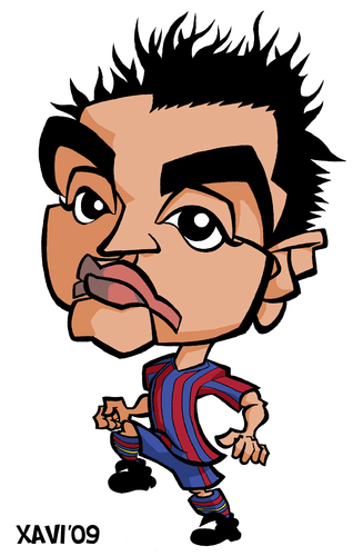 Cartoon: FC Barcelona 2010 Xavi (medium) by Xavi dibuixant tagged xavi,caricature,caricatura,fcb,barcelona,football,futbol,fc barcelona 2010,fußball,sport,sportler,fußballer,karikatur,karikaturen,fc,barcelona,2010,xavi