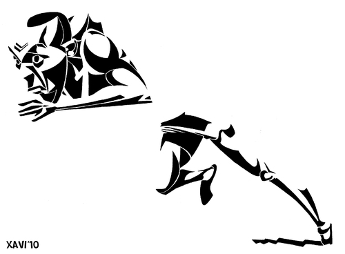 Cartoon: Jesse Owens (medium) by Xavi dibuixant tagged jesse,owens,sport,athetics,athlete,olympic,games,1936,berlin,united,states,usa,karikatur,karikaturen,sportler,sport,athlet,olympia,olympische spiele,usa,jesse owens,olympische,spiele,jesse,owens