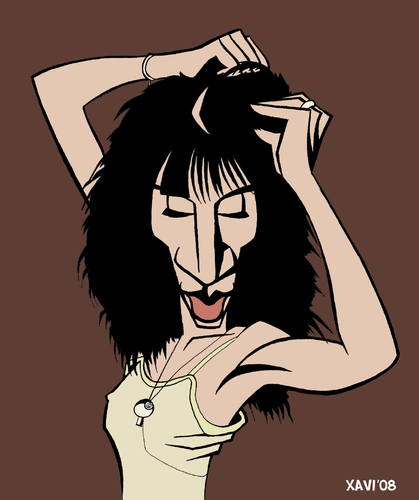 Cartoon: Patti Smith - Easter (medium) by Xavi dibuixant tagged music,rock,smith,patti,easter,patti,smith,rock,musik,musikerin,sängerin,usa,punk,ikone,frauenbewegung,star,frau,portrait,gesicht,karikatur