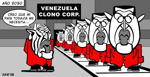 Cartoon: Perpetuo Chavez (medium) by Xavi dibuixant tagged hugo,chavez,caricature,venezuela