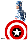 Cartoon: Captain America (small) by Xavi dibuixant tagged captain america capitan marvel comics comic superheroe avengers vengadores drawing dibujo