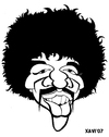 Cartoon: Jimi Hendrix (small) by Xavi Caricatura tagged jimi,hendrix,music,guitar,rock