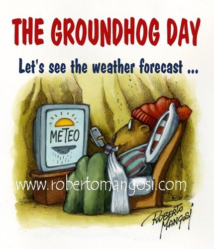 Cartoon: Alternative Groundhog Day (medium) by Roberto Mangosi tagged groundhog,day,phil,marmotta
