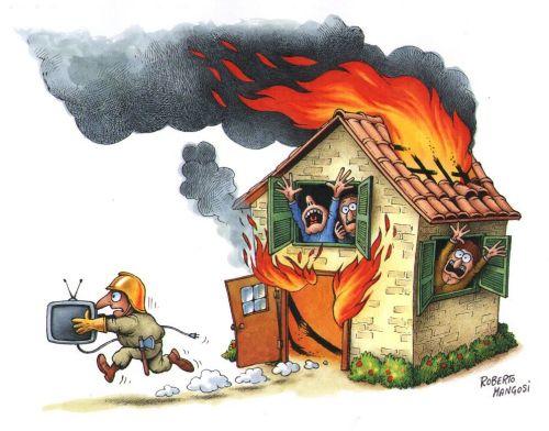 Cartoon: Fire (medium) by Roberto Mangosi tagged fire,home,