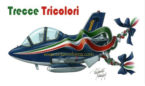 Cartoon: Trecce Tricolori (medium) by Roberto Mangosi tagged airplanes,acrobatic,team