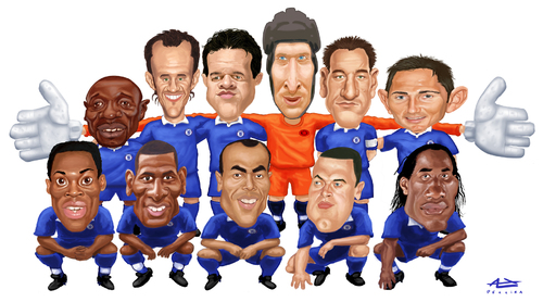 Cartoon: Chelsea F.C. (medium) by Alex Pereira tagged chelsea,soccer,football
