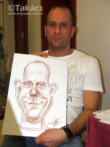 Cartoon: Live caricature (medium) by takacs tagged live,caricature