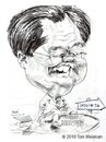 Cartoon: Hu Jiantao (small) by Toni Malakian tagged caricatures