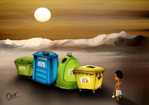 Cartoon: recicla (medium) by riva tagged g8,africa,reciclar