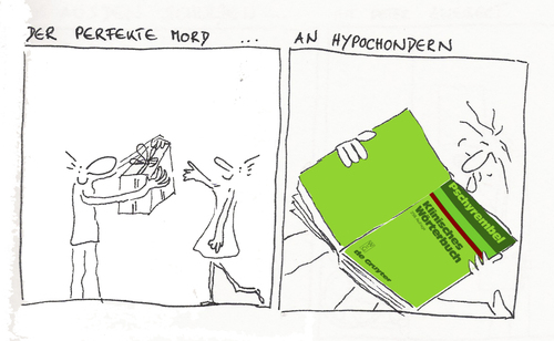 Cartoon: der perfekte mord (medium) by kika tagged hypochonder