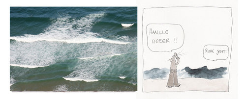 Cartoon: hallo meer (medium) by kika tagged meer,sea,urlaub,strand