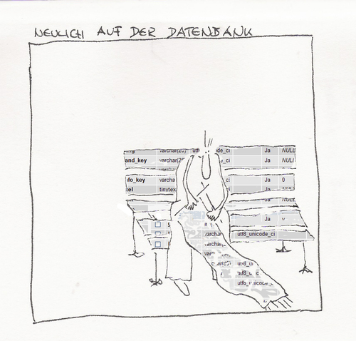Cartoon: neulich auf der datenbank (medium) by kika tagged dd