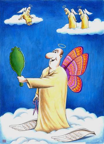 Cartoon: angel (medium) by ciosuconstantin tagged sol,