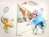 Cartoon: US vs USSR (small) by Raed Al-Rawi tagged usa,ans,ussr