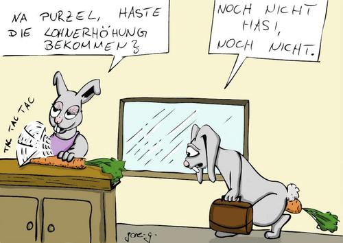 Cartoon: Lohnerhöhung (medium) by gore-g tagged lohn,lohnerhöhung,hase,hasen,rüben,rübe