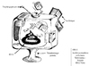Cartoon: Televisiona Stupidi RNA Virus (small) by gore-g tagged fernsehen,bücher,glotze,lesen,antikörper,virus,viren,scheisse,fremdkörper