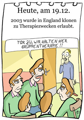 Cartoon: 19. Dezember (medium) by chronicartoons tagged klon,klonen,therapie,cartoon