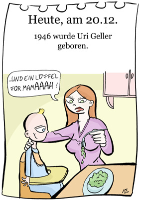 Cartoon: 20.Dezember (medium) by chronicartoons tagged uri,geller