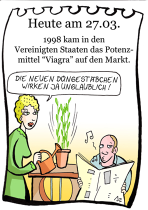 Cartoon: 27. März (medium) by chronicartoons tagged liebe,lust,pille,potenzmittel,dünger,chronicartoon