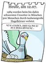 Cartoon: 12. Juli (small) by chronicartoons tagged unwetter,hagel,taube,cartoon